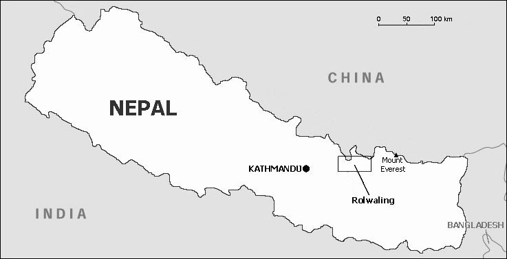 Map:Rolwaling in Nepal