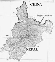 Figure 1.1B. Map of Dolakha district showing project location