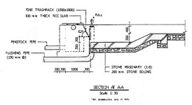 Figure  4.2E. Forebay: Section at A-A